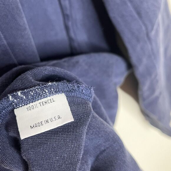 Bryn Walker Button Up Tunic Top Blue Womens Small Long Sleeve Lagenlook - Picture 9 of 14